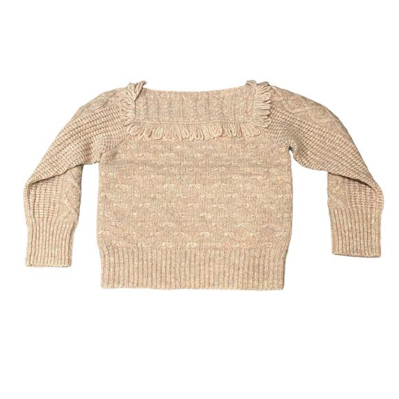 LoveShackFancy Pink Kingston Alpaca Wool Sweater NWT Size M - Picture 2 of 12